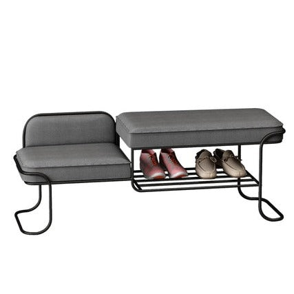 Banc design à doube niveau avec rangement pour chaussures