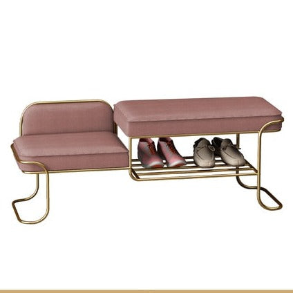Banc design à doube niveau avec rangement pour chaussures