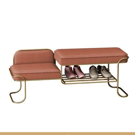 Banc design à doube niveau avec rangement pour chaussures