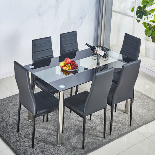 Chaise moderne à dossier haut pour salle à manger (lot de 6)