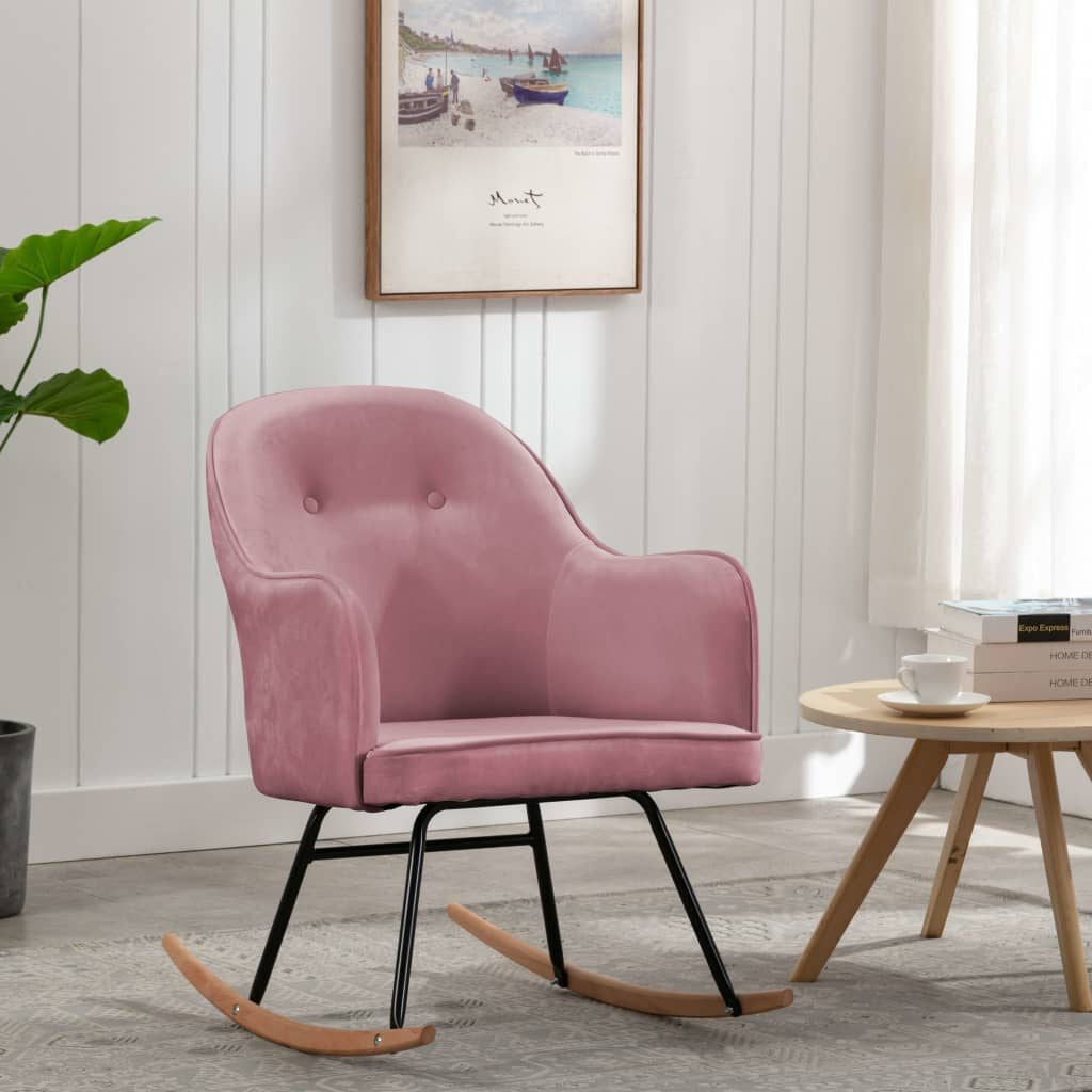 Fauteuil relax à bascule en velours