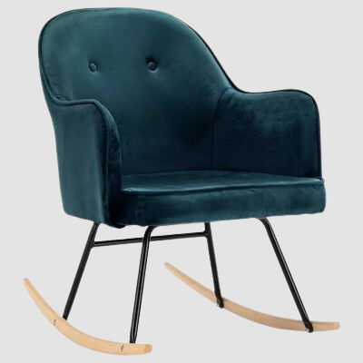 Fauteuil relax à bascule en velours