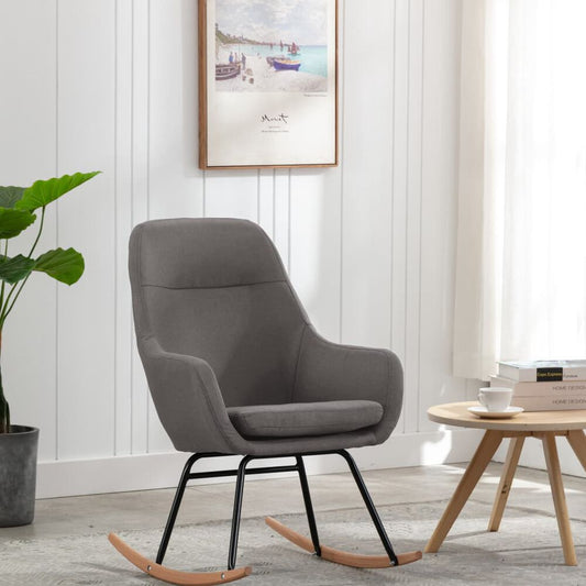 Chaise à bascule scandinave avec coussin d'assise