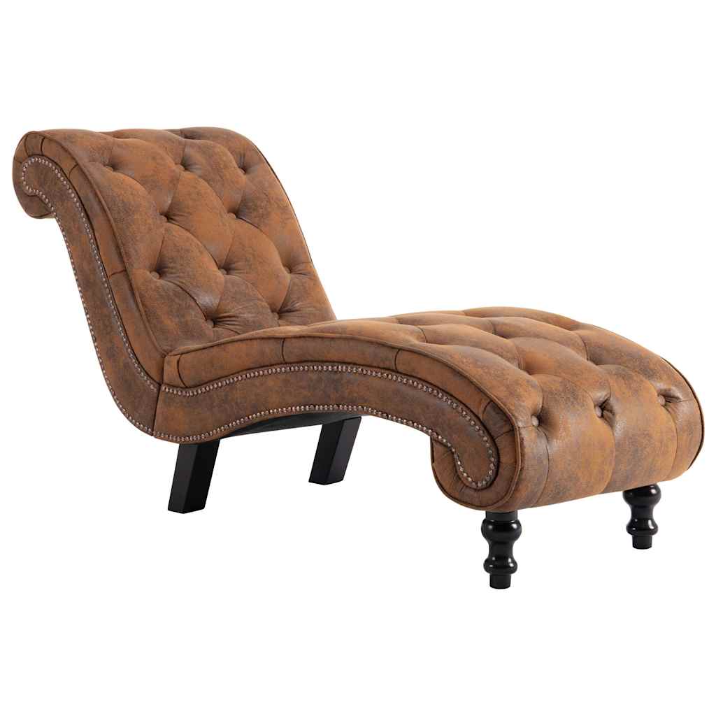 vidaXL Chaise Longue Chaise de Salon Chaise de Chambre à Coucher Chaise de Salle de Séjour Chaise de Bureau Maison Intérieur Similicuir Daim