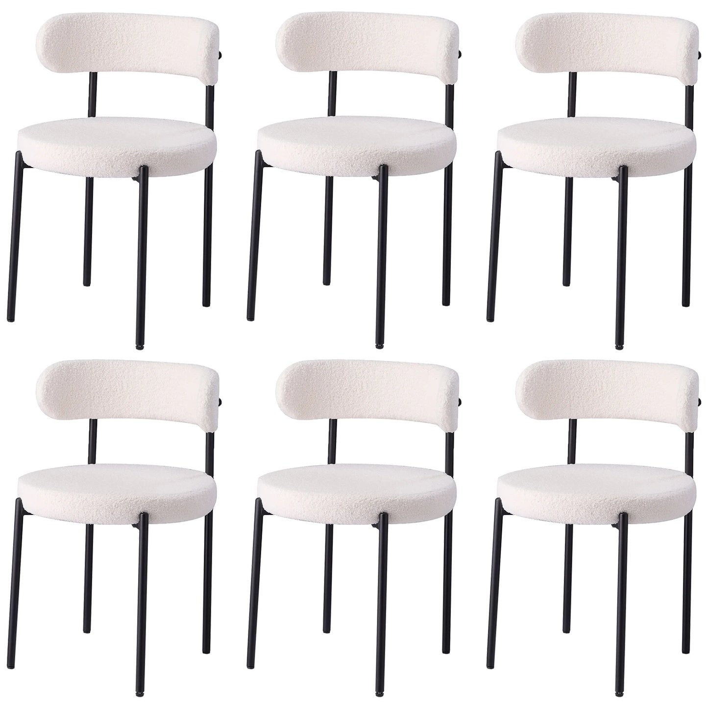 Chaise scandinave moderne de salle à manger en velours rembourré