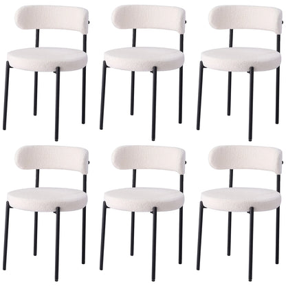 Chaise scandinave moderne de salle à manger en velours rembourré