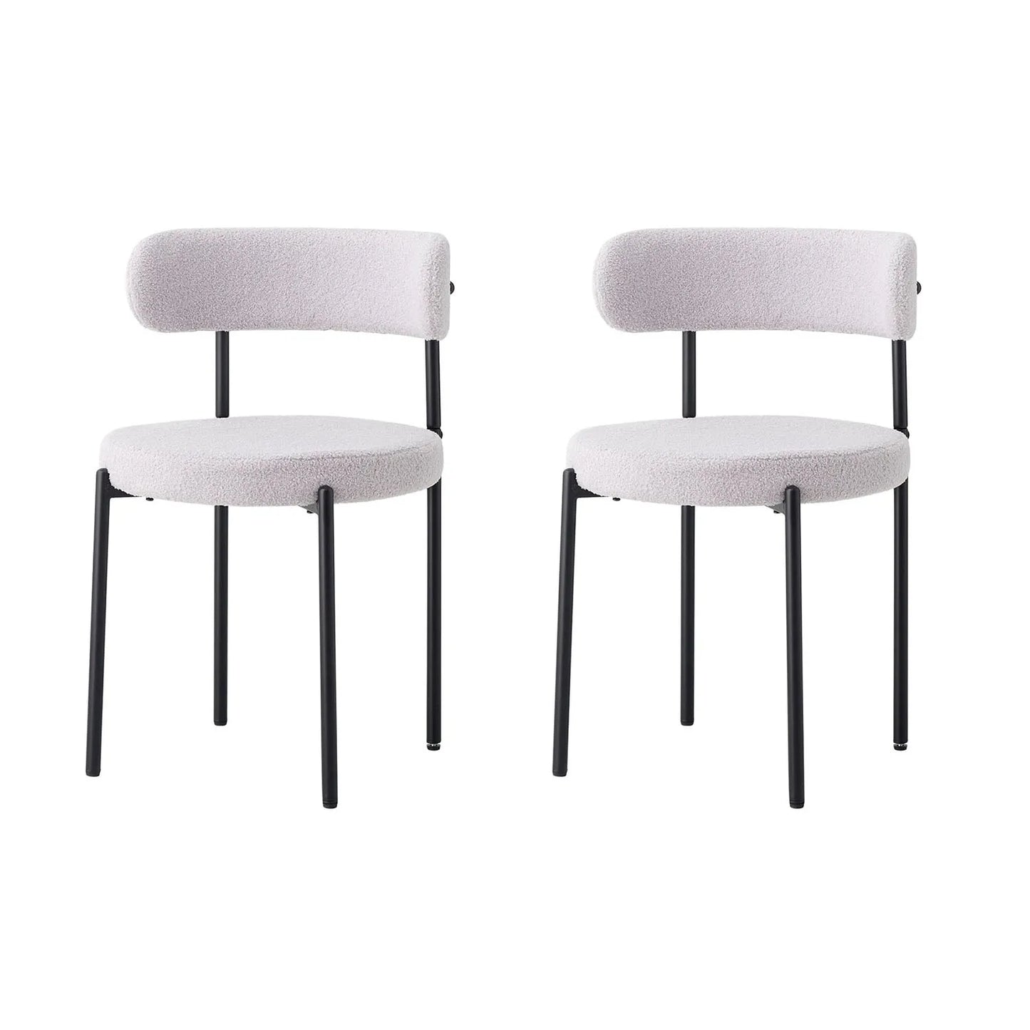 Chaise scandinave moderne de salle à manger en velours rembourré