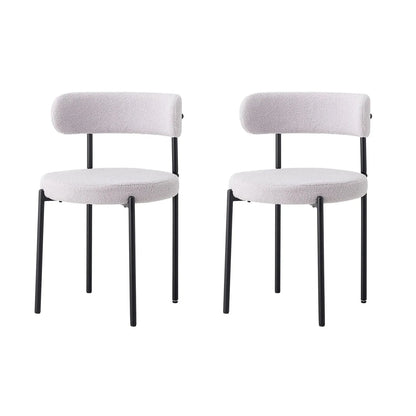 Chaise scandinave moderne de salle à manger en velours rembourré