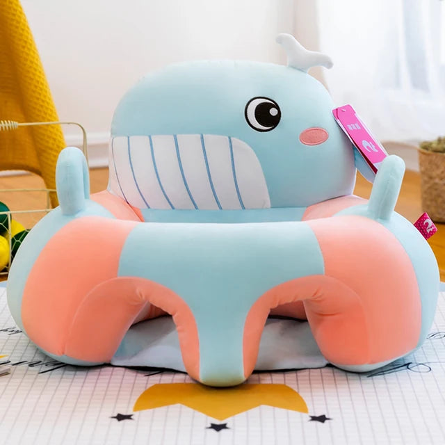 Fauteuil pour bebe en peluche baleine