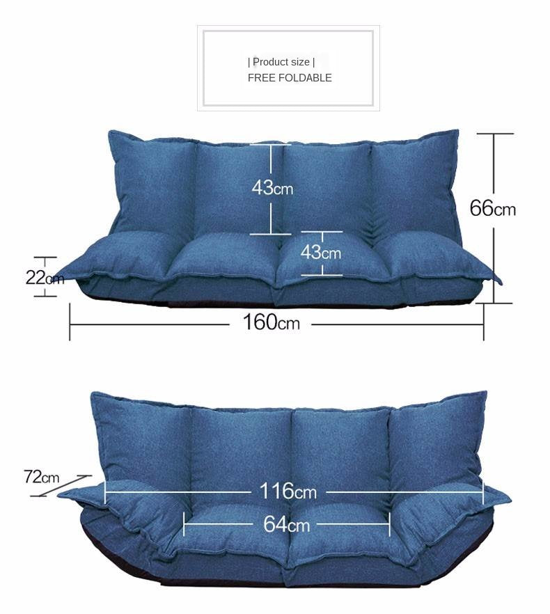Canapé 3 places japonais en tissu ajustable