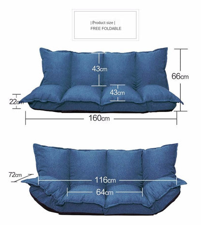Canapé 3 places japonais en tissu ajustable