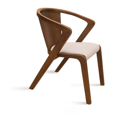 Chaise design  de salle à manger  en bois brossé