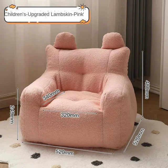 Fauteuil chambre bébé en tissu rose