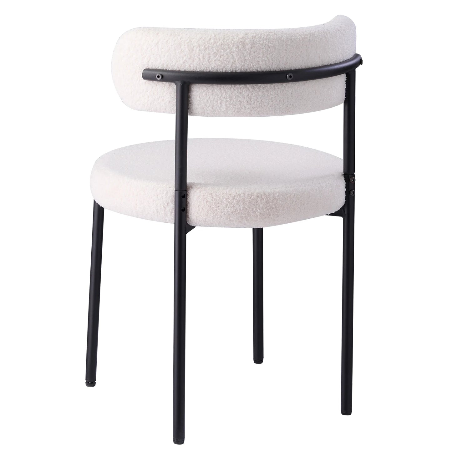 Chaise scandinave moderne de salle à manger en velours rembourré