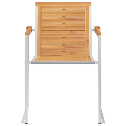 Chaise de terrasse avec coussins en bois de teck et alu - Salon de jardin