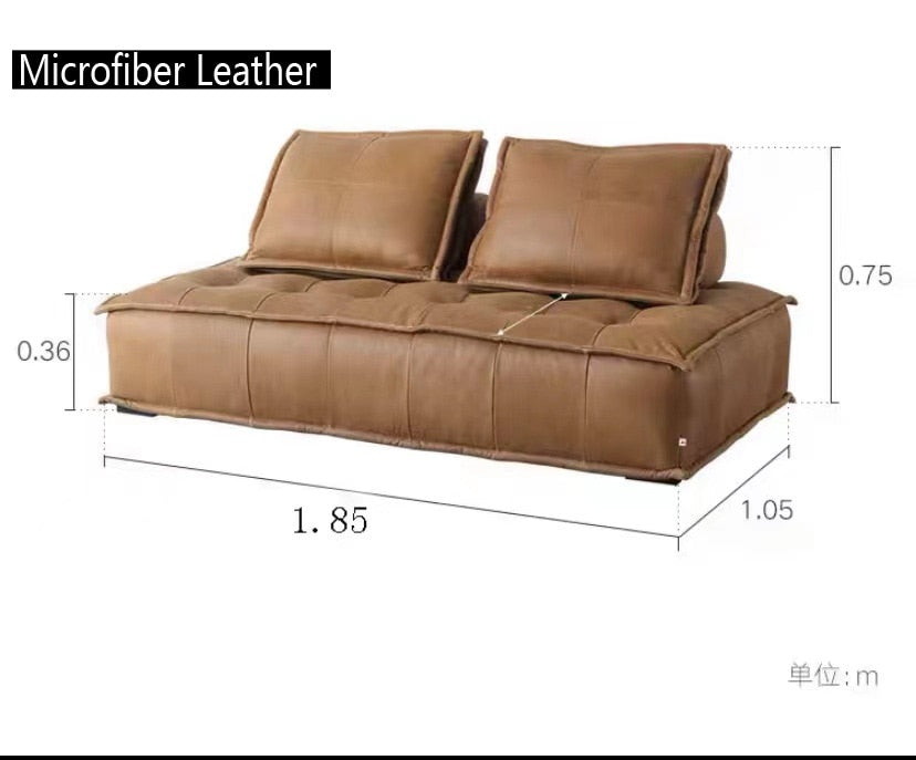 Canapé modulable tissu avec bordure surpiquée