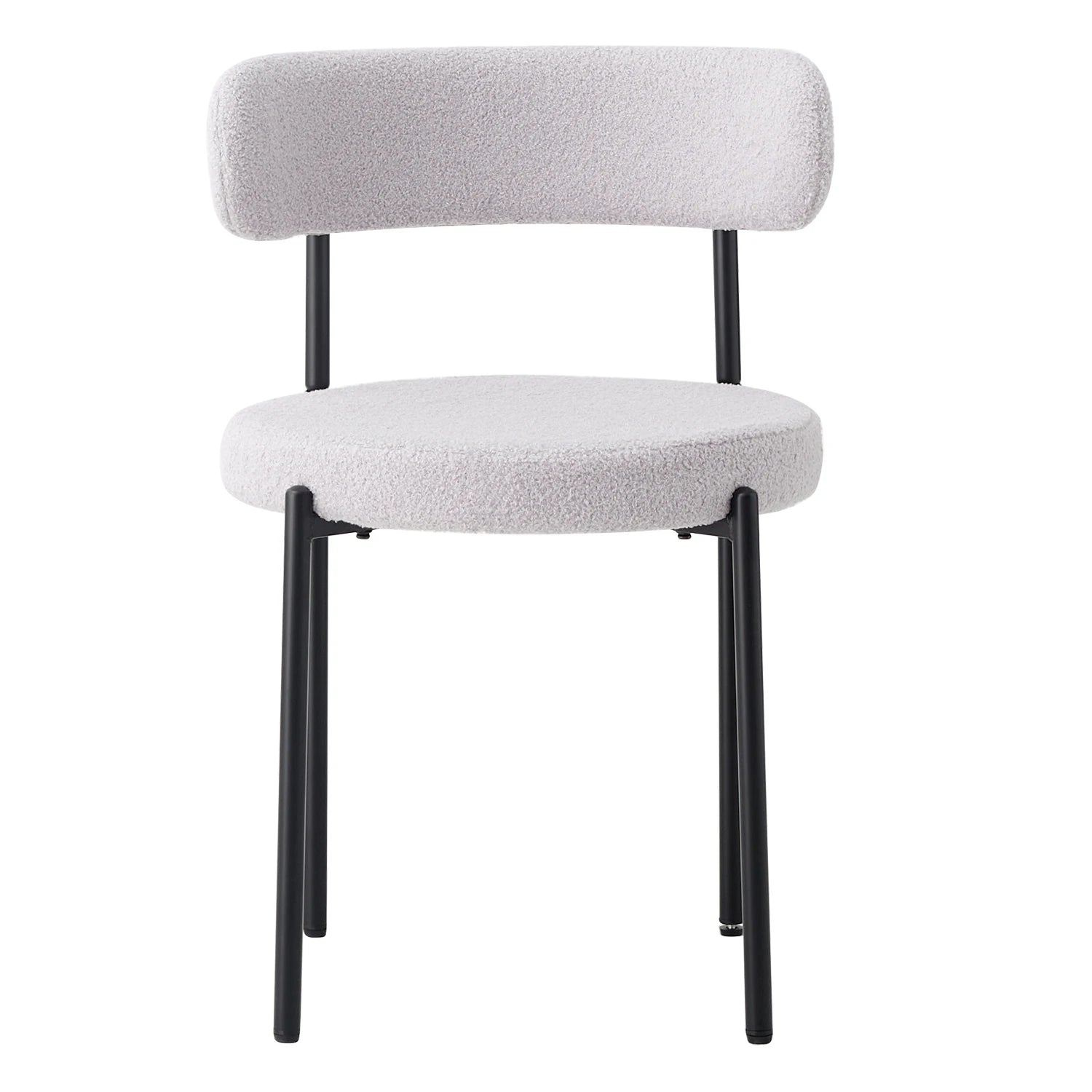 Chaise scandinave blanche salle a manger velours texturé architecture metal noir