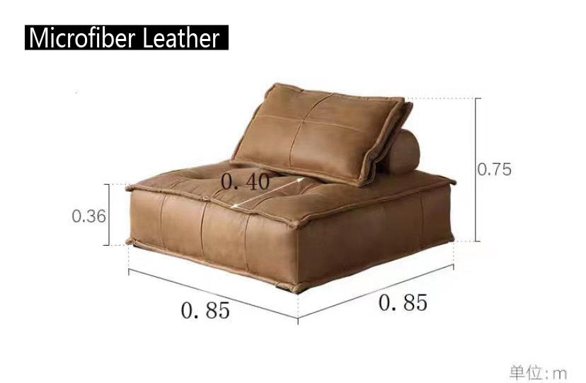 Canapé modulable tissu avec bordure surpiquée