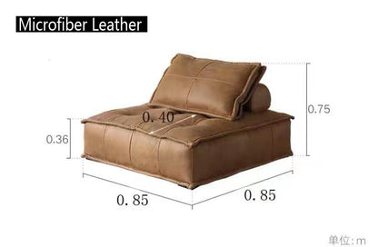 Canapé modulable tissu avec bordure surpiquée