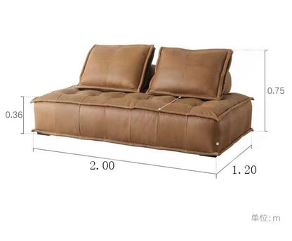 Canapé modulable tissu avec bordure surpiquée