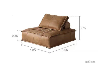 Canapé modulable tissu avec bordure surpiquée