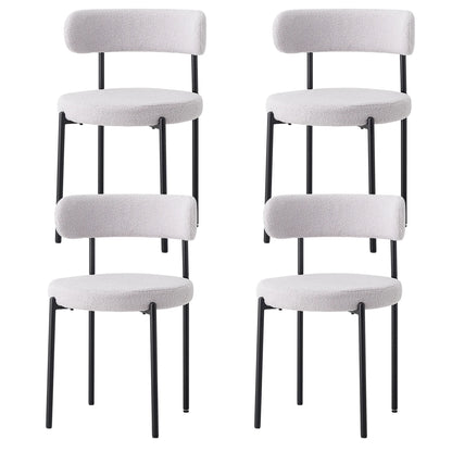 Chaise scandinave moderne de salle à manger en velours rembourré