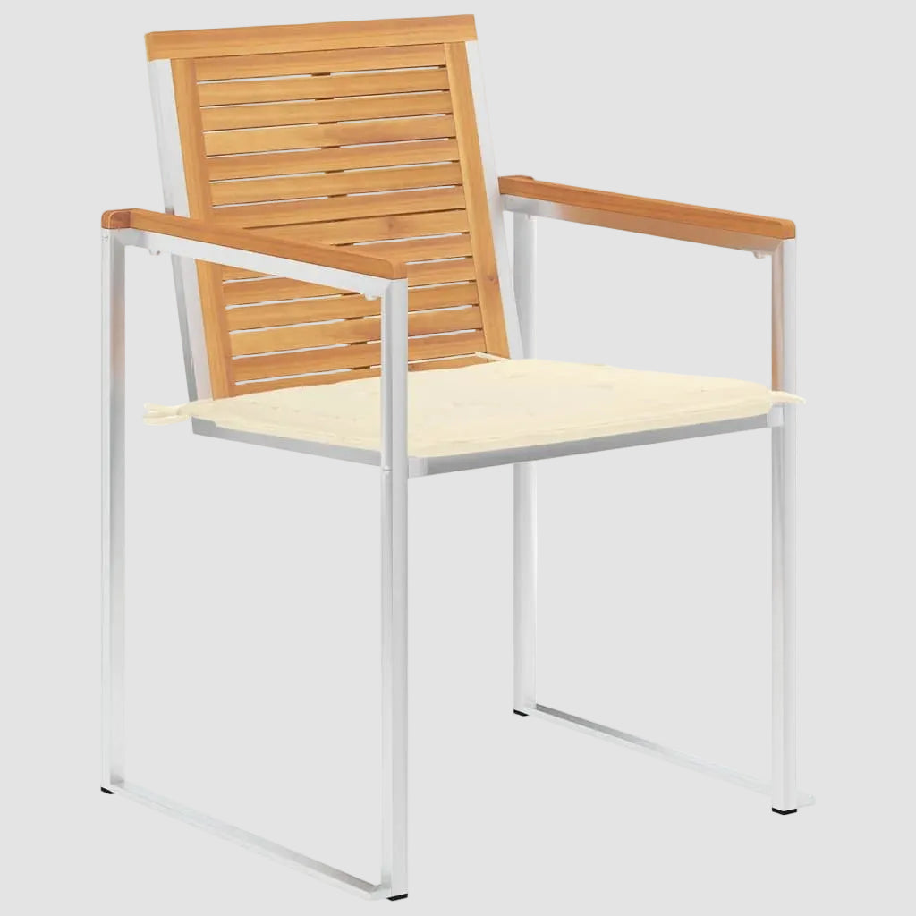 Chaise de terrasse teck et alu