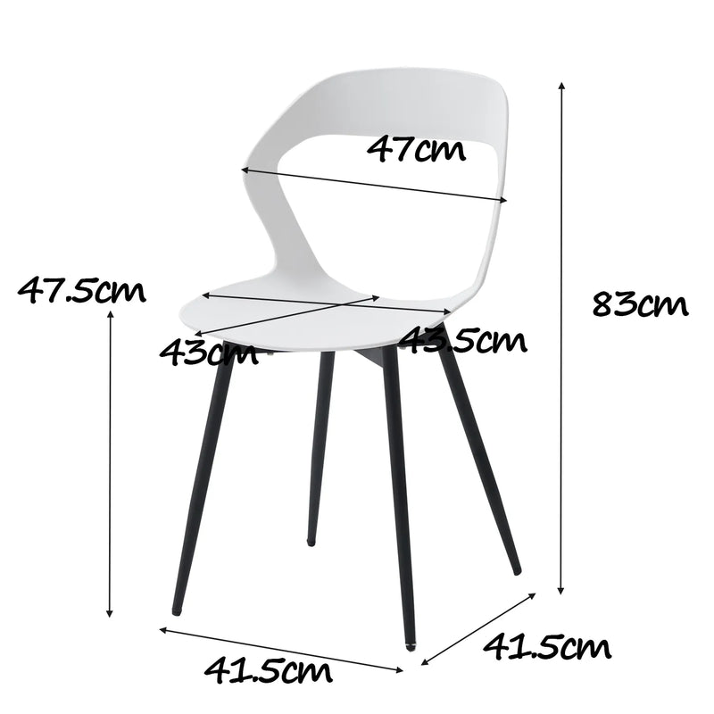 Chaise salle à manger blanche design