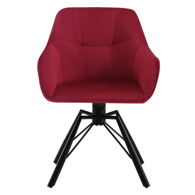 Chaise moderne rotative bordeau