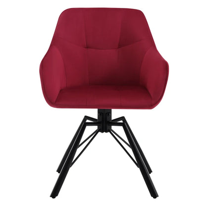 Chaise moderne rotative bordeau