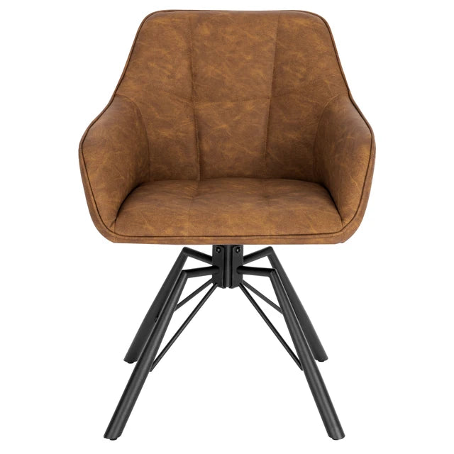 Chaise moderne rotative simili camel
