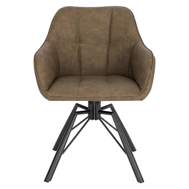 Chaise moderne rotative marron