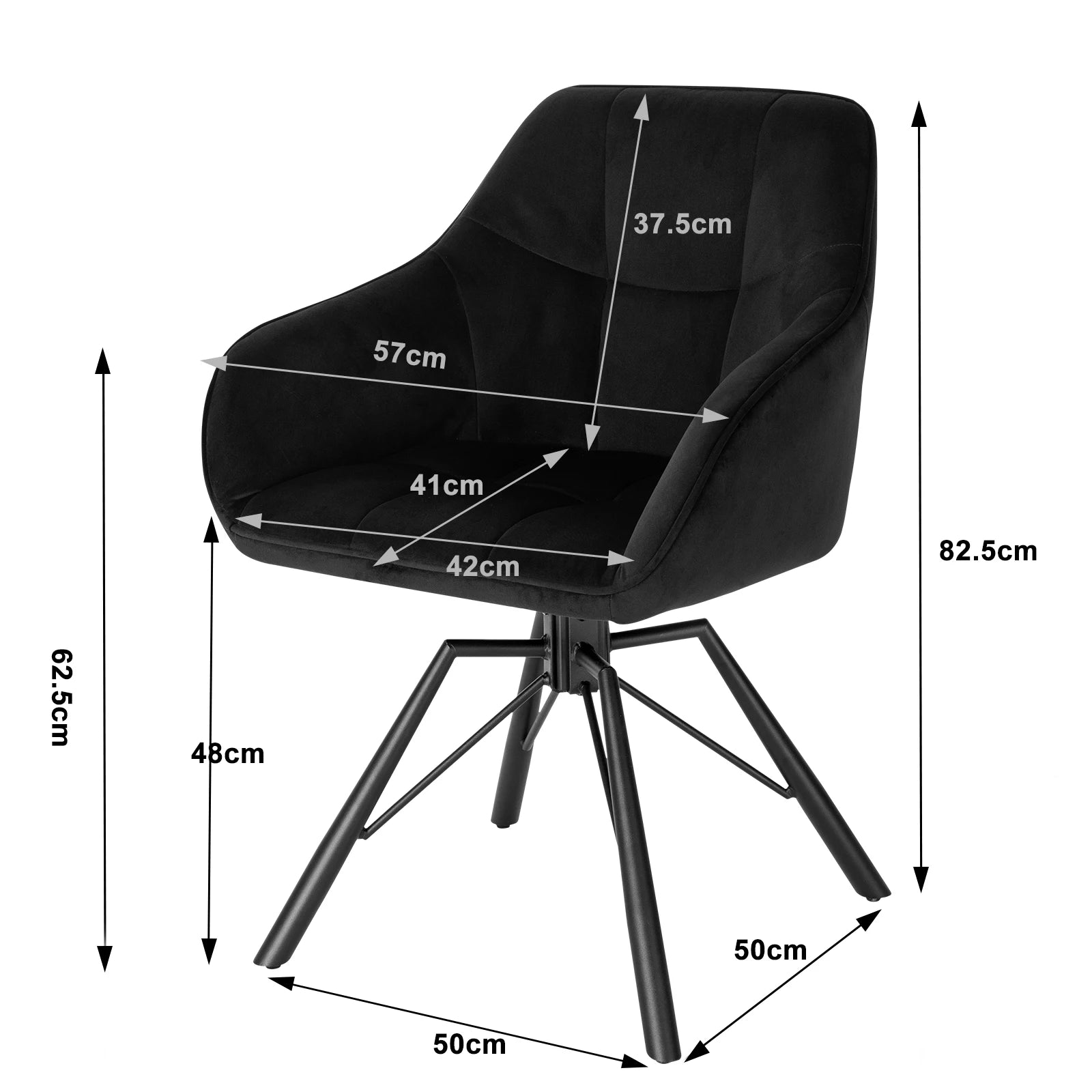 dimensions de cette chaise Chaise moderne rotative