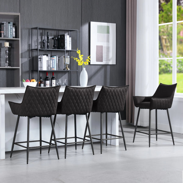 Fauteuil de bar design pieds noir