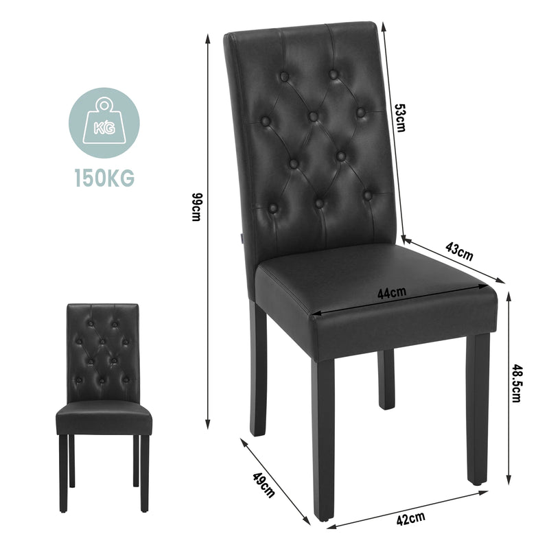 Chaise noire vintage salle a manger dossier haut 