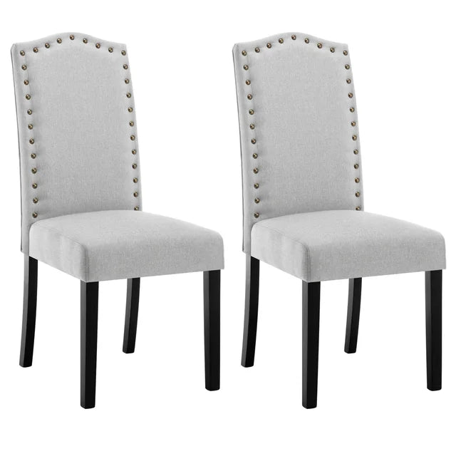 chaises salle à manger vintage avec capitons métalliques par 2