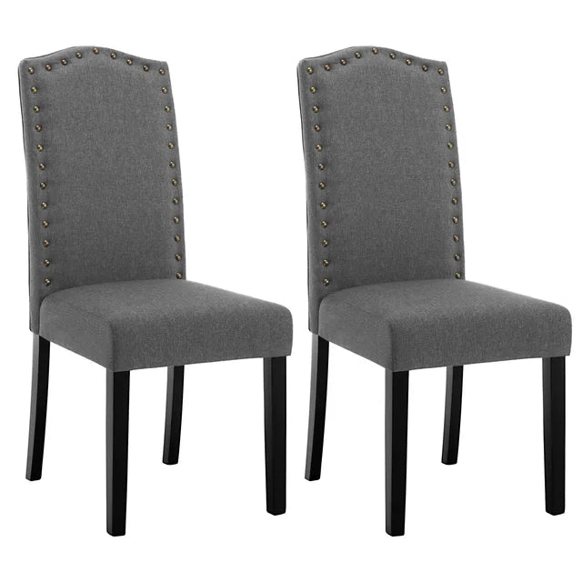 chaises salle à manger vintage avec capitons métalliques lot de 2