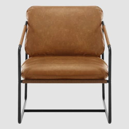 Fauteuil vintage design marron