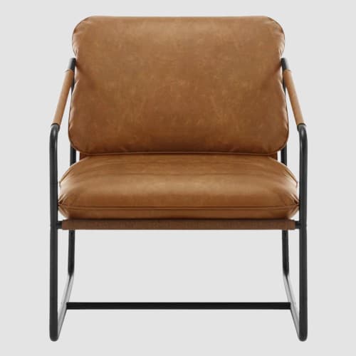 Fauteuil vintage design marron