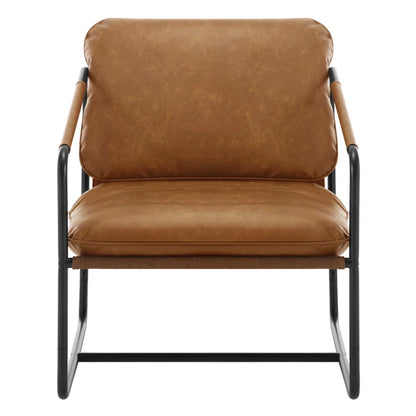 Fauteuil vintage design marron