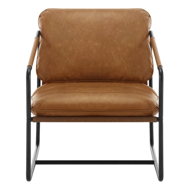Fauteuil vintage design marron