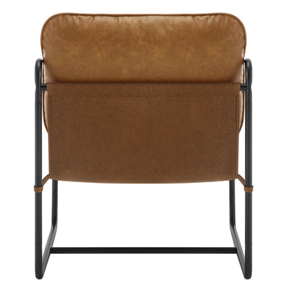 Fauteuil vintage design marron