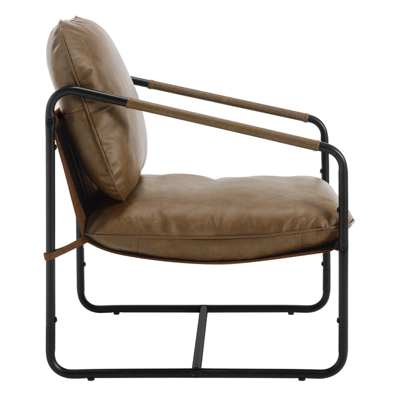 Fauteuil vintage design marron