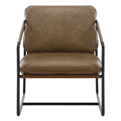 Fauteuil vintage design marron