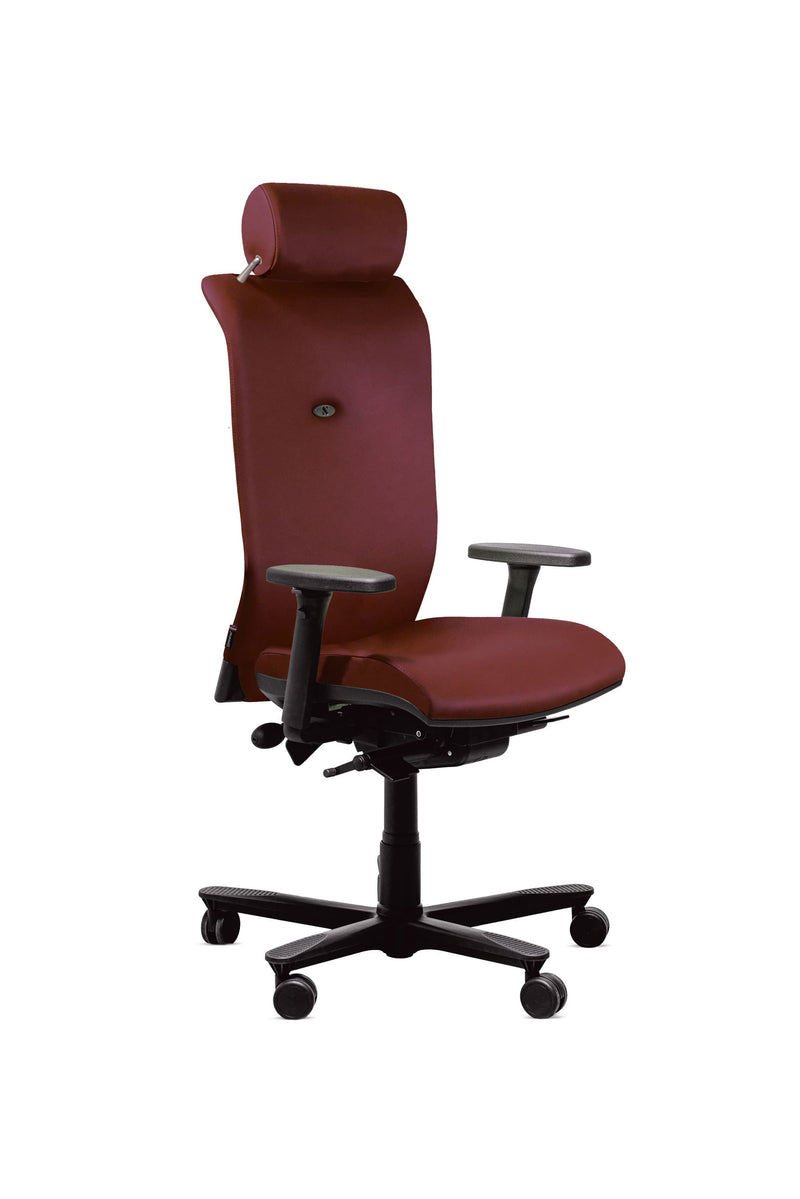 Chaise de bureau ergonomique professionnel en cuir STONG AUGUSTE
