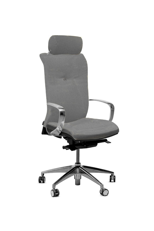 Chaise de bureau ergonomique professionnel en tissu STONG AUGUSTE STEELCUT – Gris