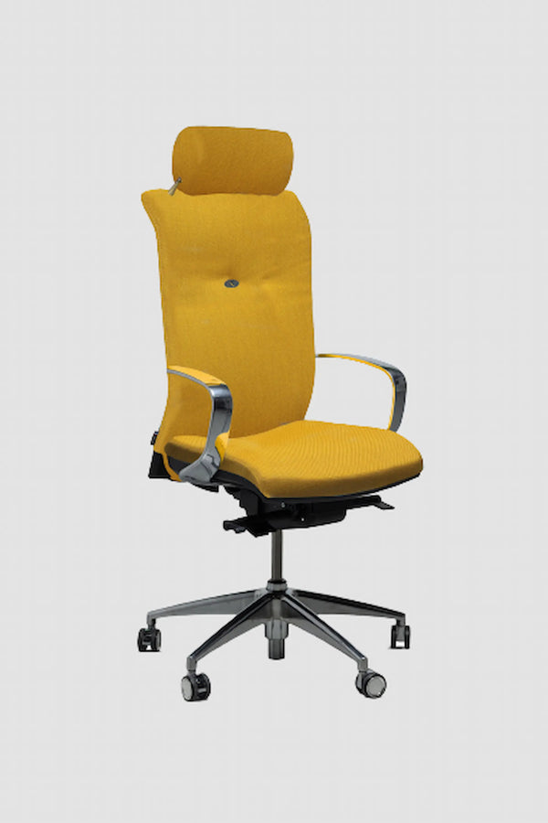 Chaise de bureau 59,5x56,5x85 cm en tissu vert clair - SOCOA