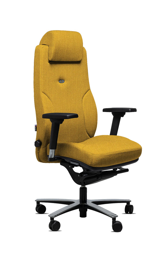 Chaise de bureau ergonomique design en tissu steelcut LEAD ERNEST – Jaune