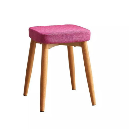 Tabouret scandinave avec assise carrée en tissus