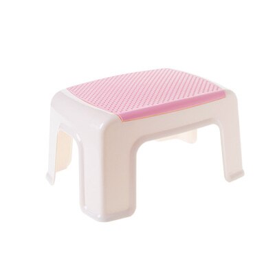 Tabouret enfant en plastique blanc avec assise anti dérapante